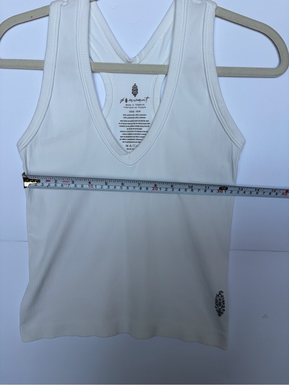 FP Movement Up Next Ribbed Tank White XS/S Racerback Performance Top - Picture 4 of 5
